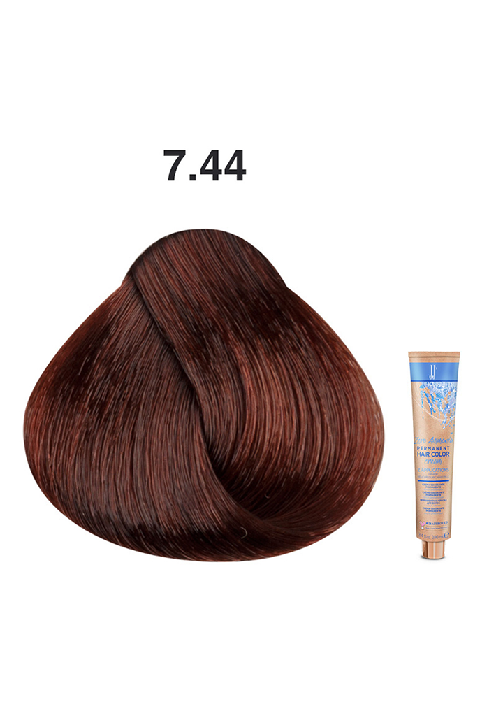 JJ's Zero Ammonia Hair Colour - 7.44 Intense Copper Medium Blonde