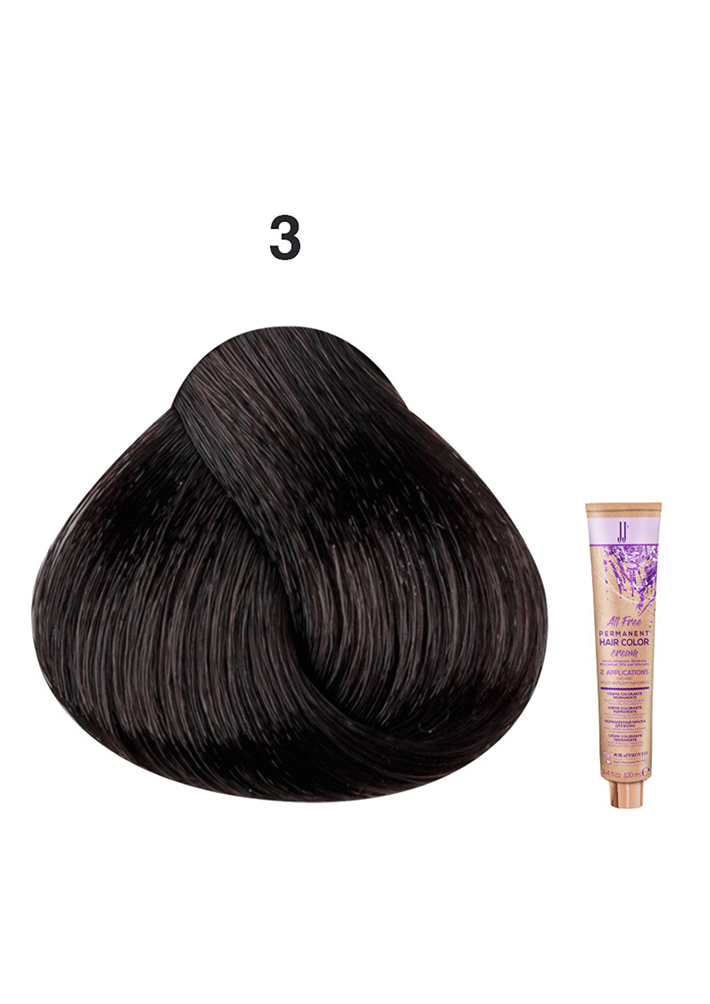 JJ's All Free Hair Colour - 3 Dark Brown