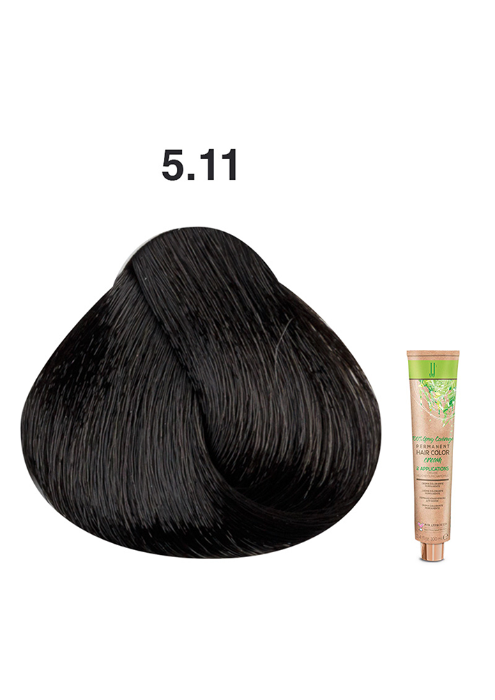 JJ's Permanent Hair Colour - 5.11 Intense Ash Light Brown