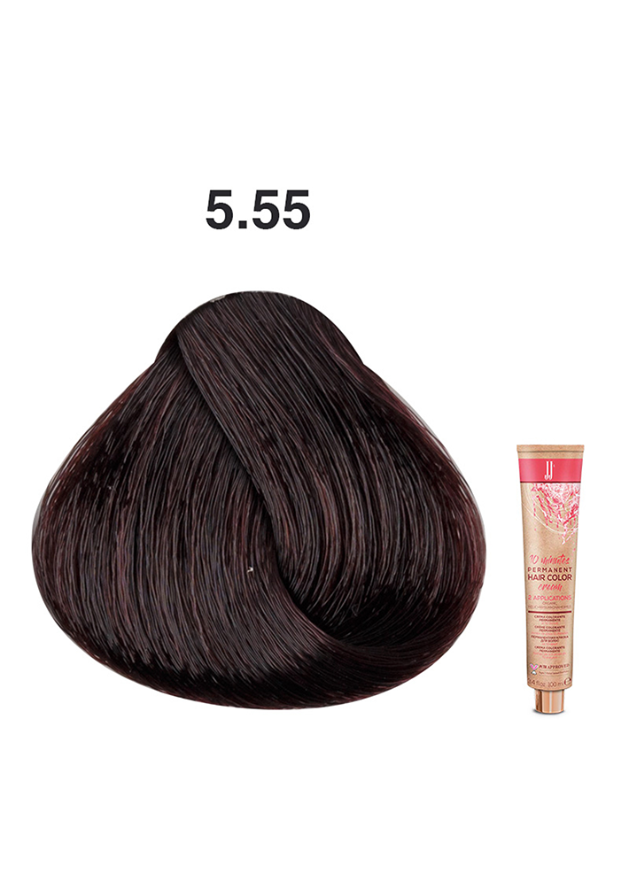 JJ's 10 Minutes Hair Colour - 5.55 Intense Mahogany Light Brown