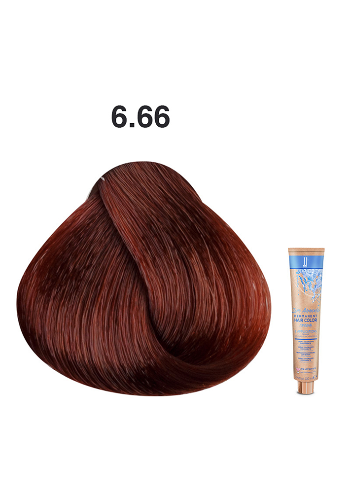 JJ's Zero Ammonia Hair Colour - 6.66 Intense Red Dark Blonde