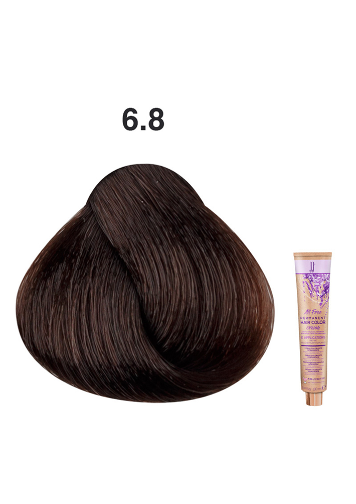 JJ's All Free Hair Colour - 6.8 Chocolate Dark Blonde