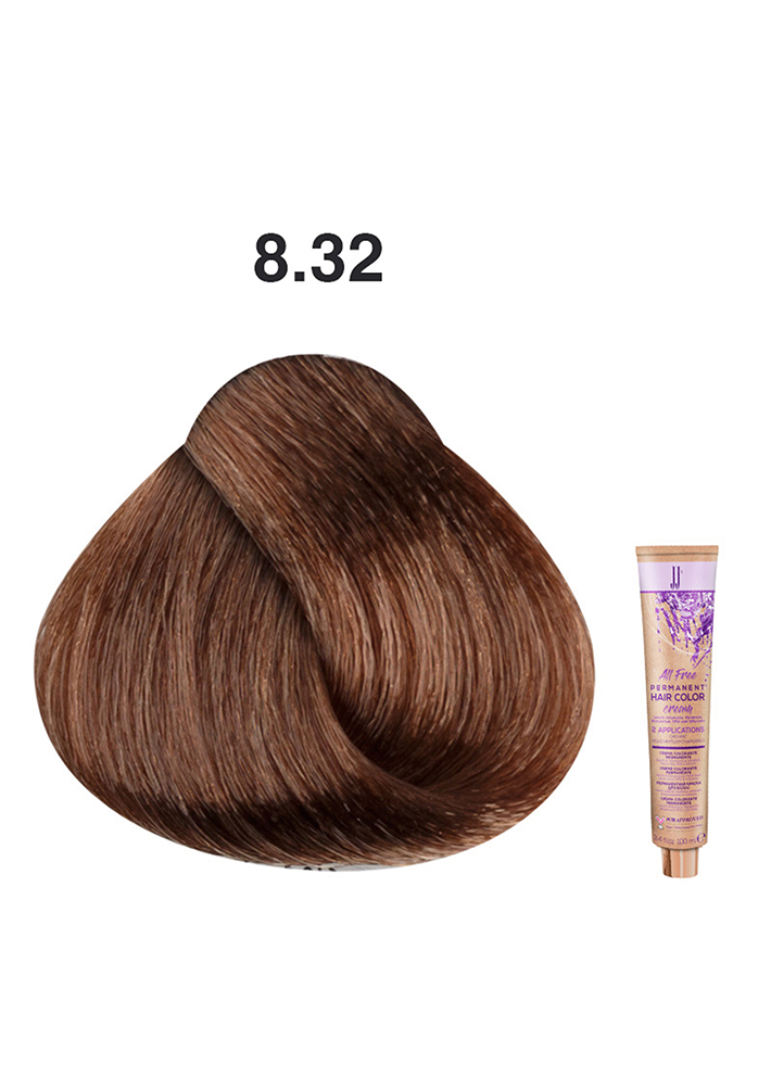 JJ's All Free Hair Colour - 8.32 Warm Beige Light Blonde