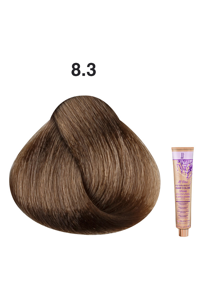 JJ's All Free Hair Colour - 8.3 Golden Light Blonde