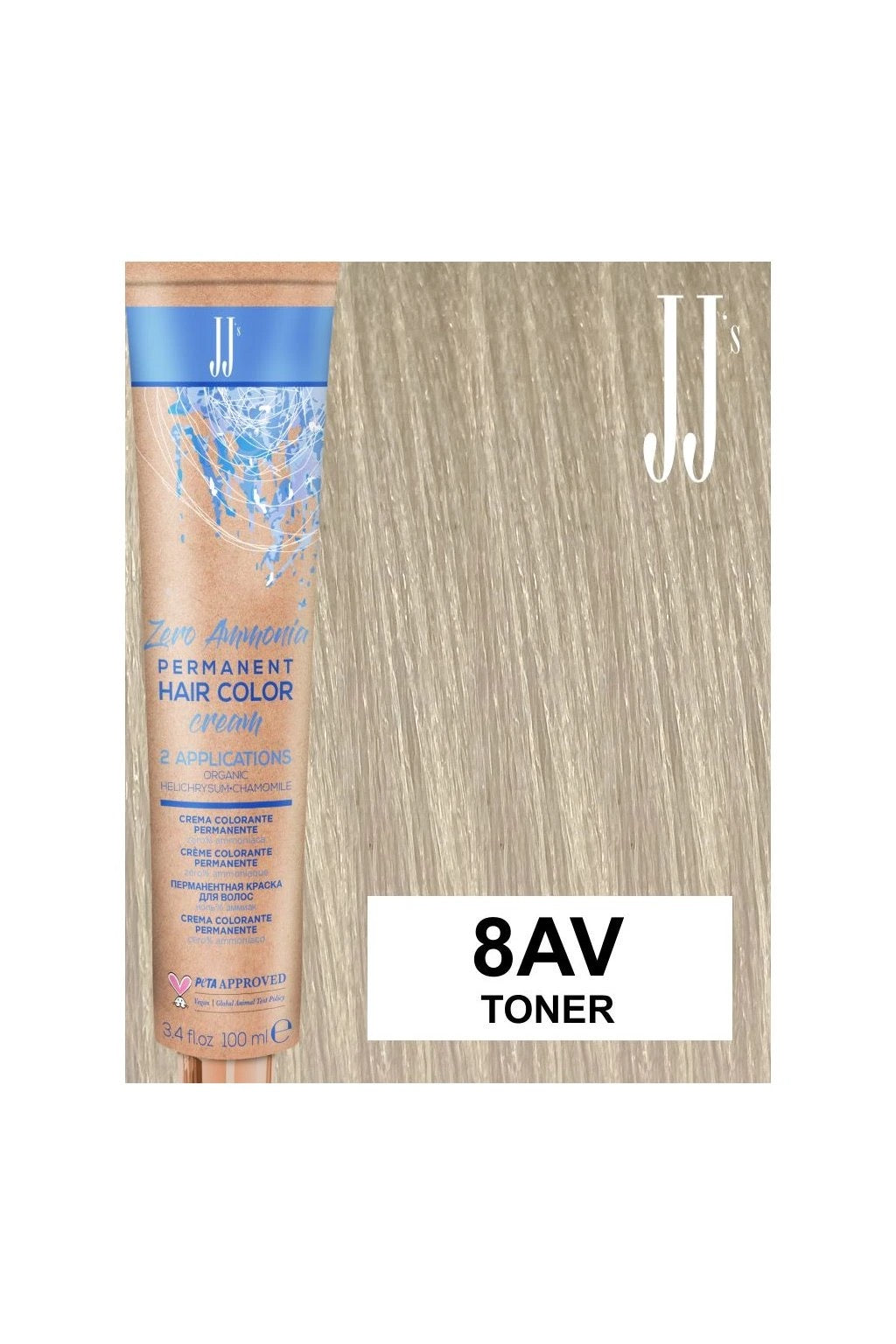 JJ'S ZERO LIFT Hair Colour - 8AV