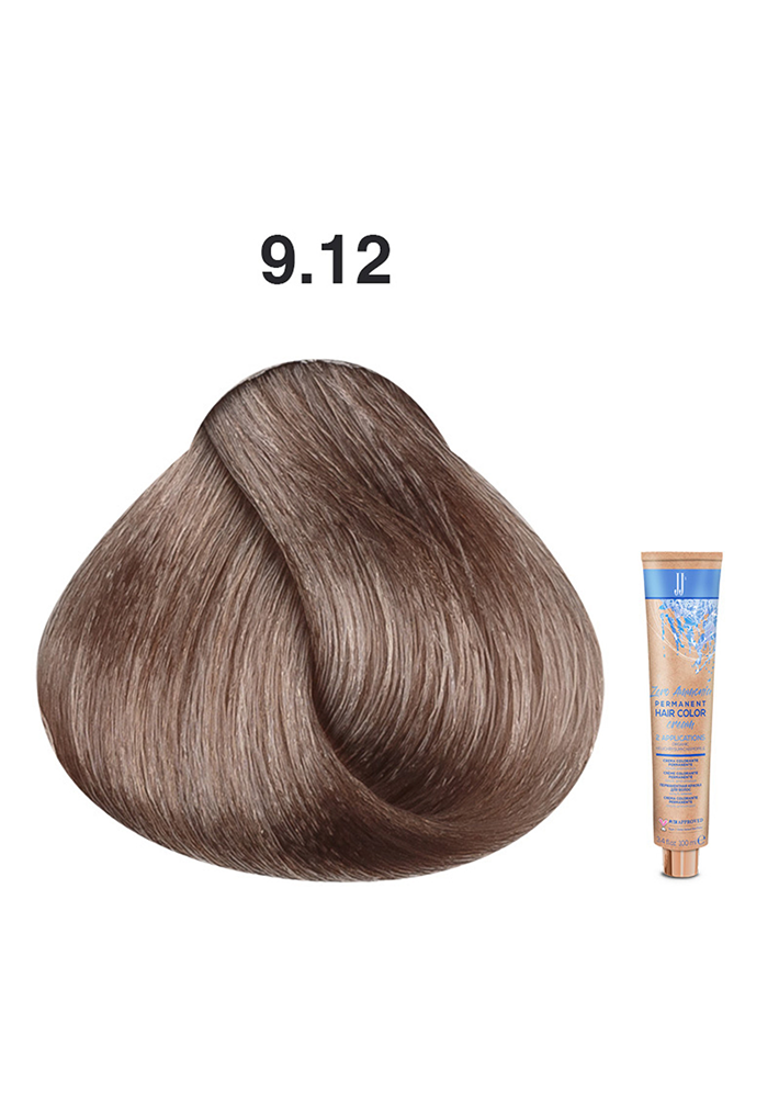 JJ's Zero Ammonia Hair Colour - 9.12 Ash Pearl Very Light Blonde