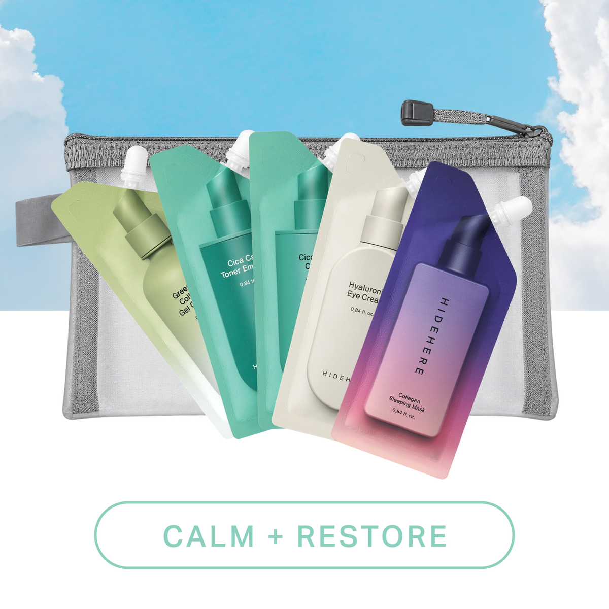 HIDEHERE Cica Care Korean Skincare Set | Sensitive & Stressed Skin