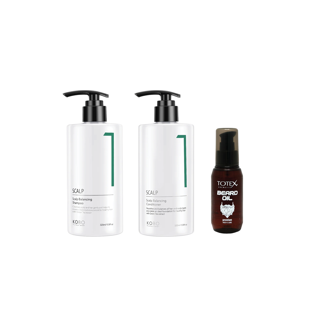 KOBO Scalp Balancing Bundle + Free Totex Beard Oil