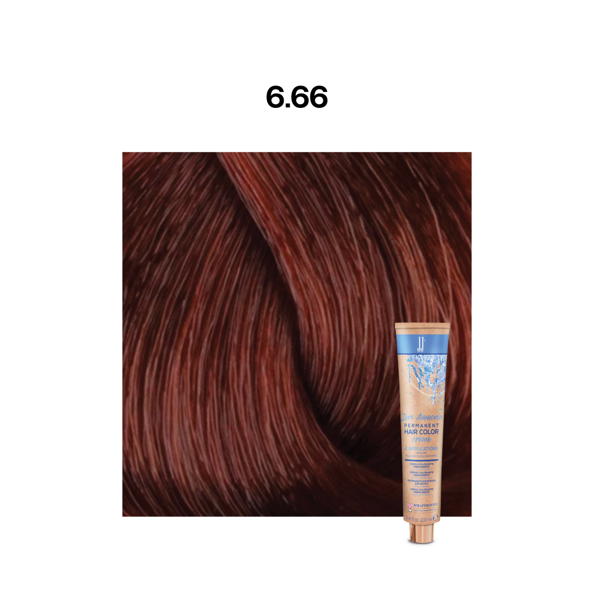 JJ Zero Ammonia Permanent Colour: Red