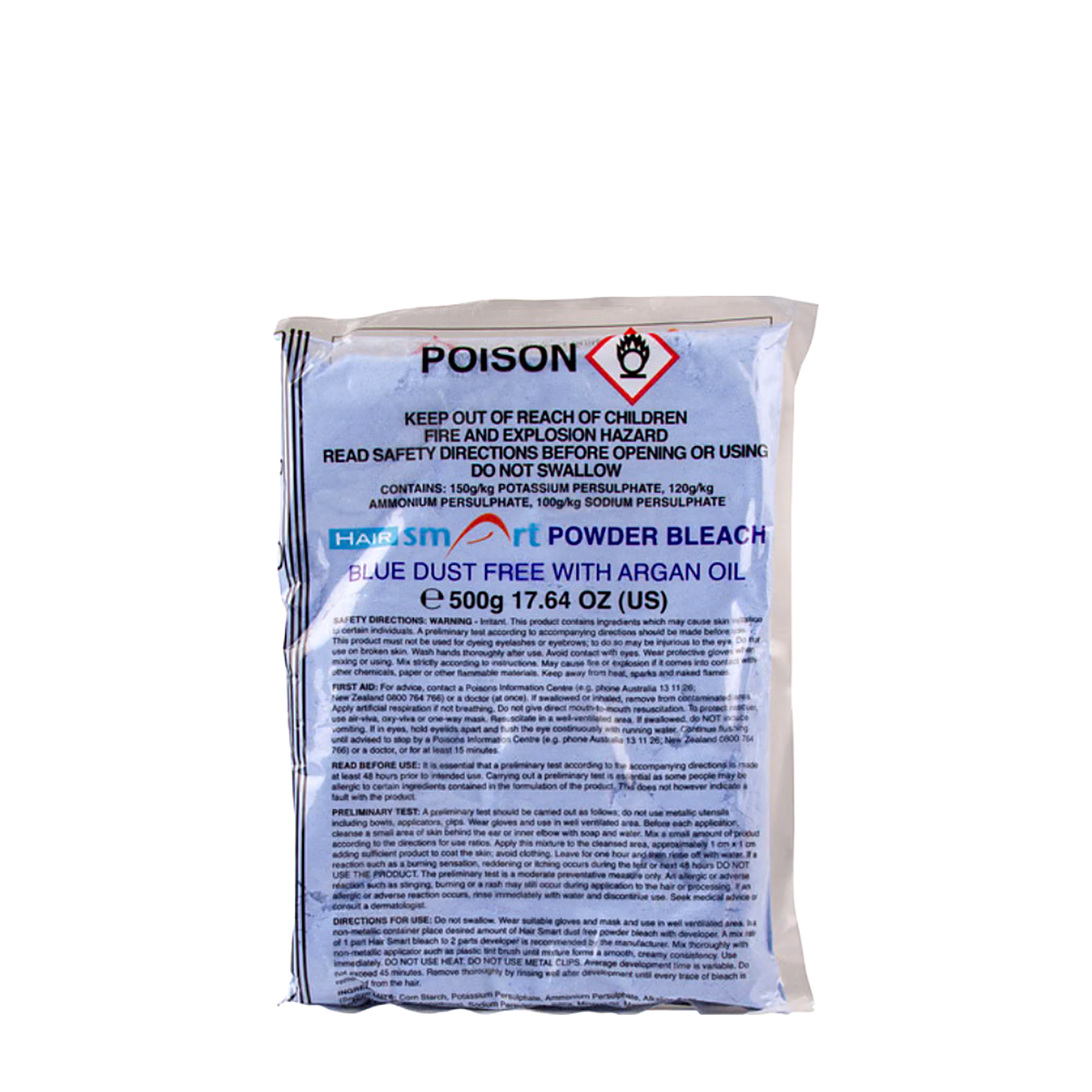 Hair Smart Powder Bleach Blue Dust Free with Argan Oil 500g